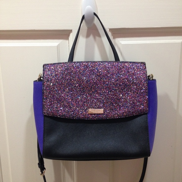 kate spade Handbags - RARE ✨ Kate Spade Black Purple Sparkle Purse Bag